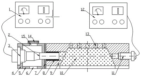 Device and method for manufacturing metal flashing plastic through ultrasonic treatment