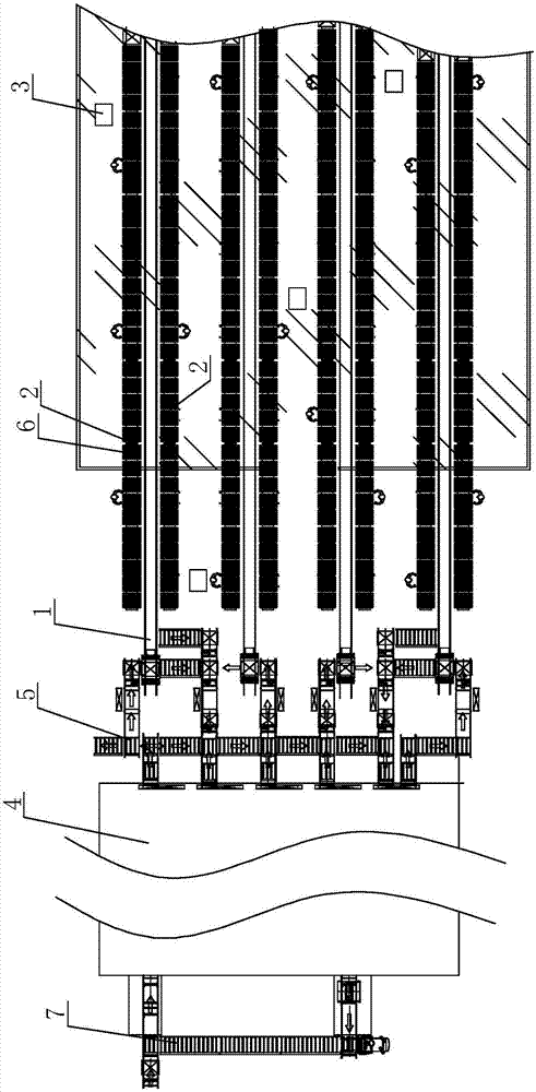 Fork type shuttle vehicle sorting system