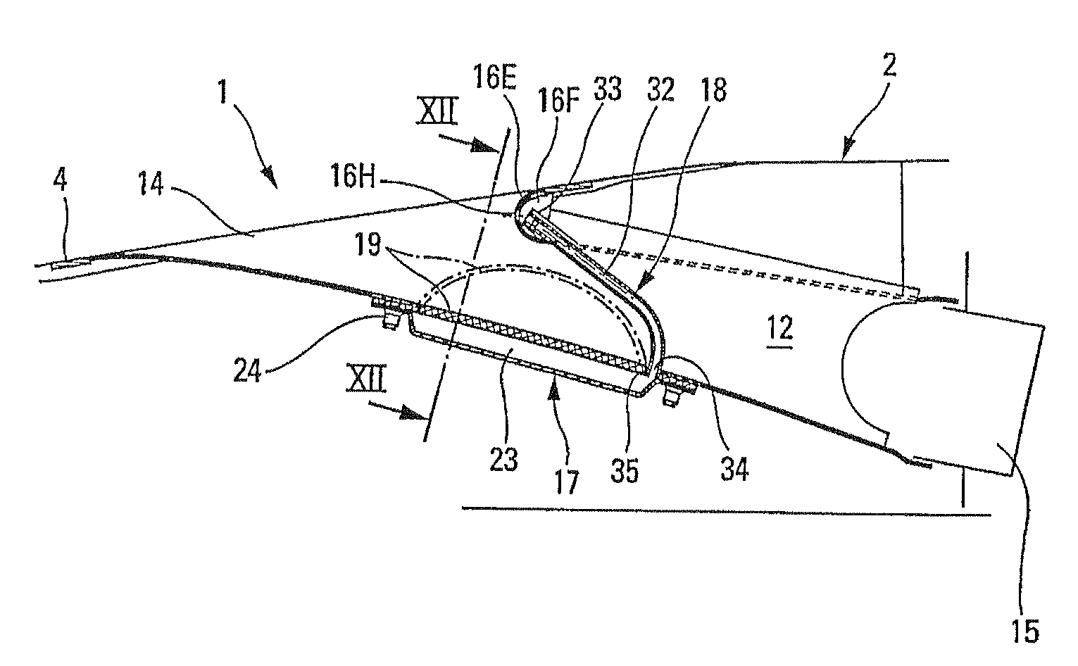 Ventilating air intake arrangement