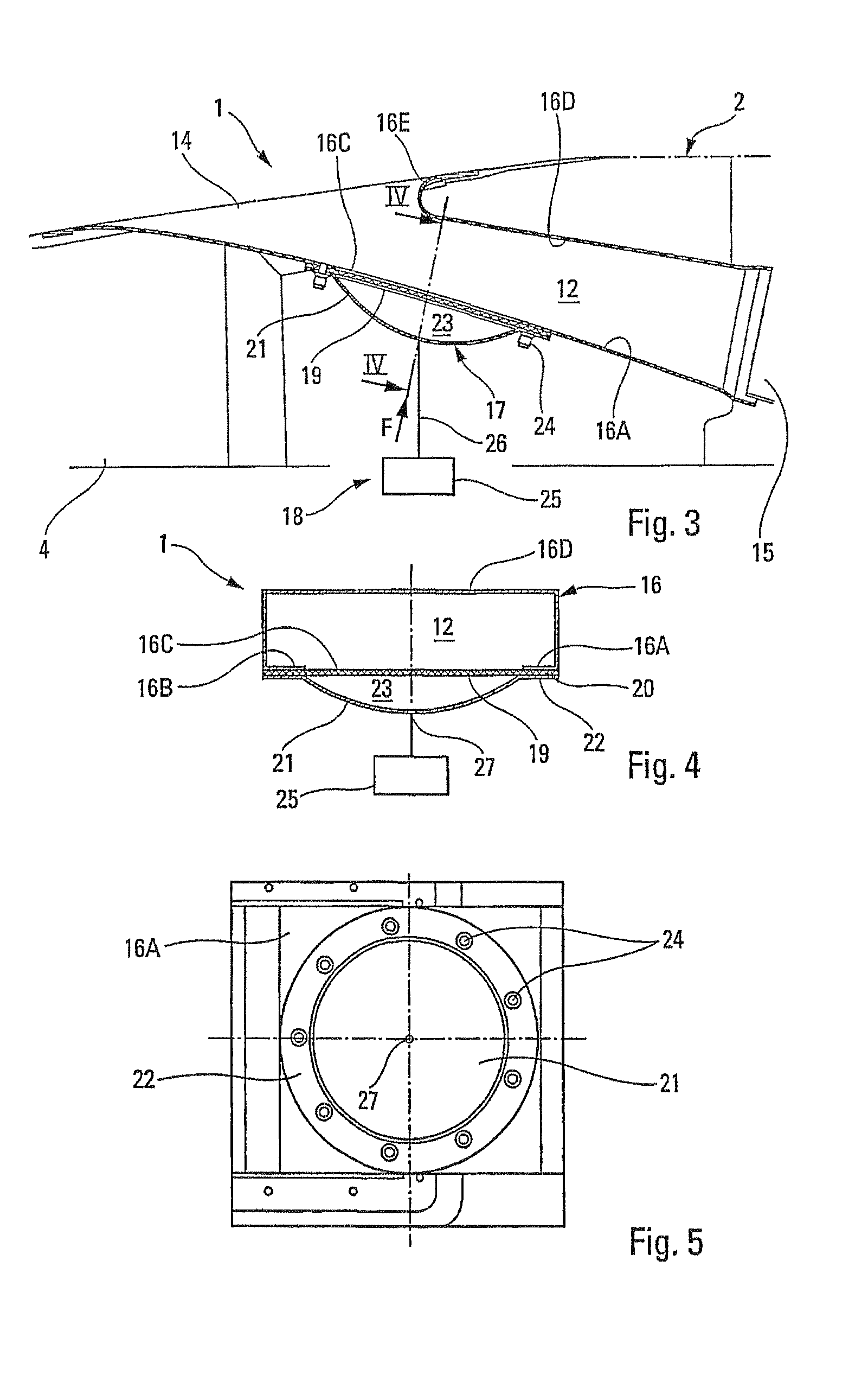 Ventilating air intake arrangement