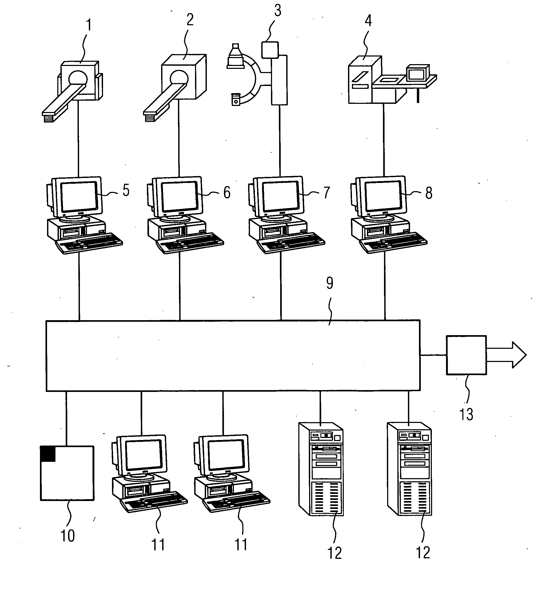 Method for displaying a number of images as well as an imaging system for executing the method