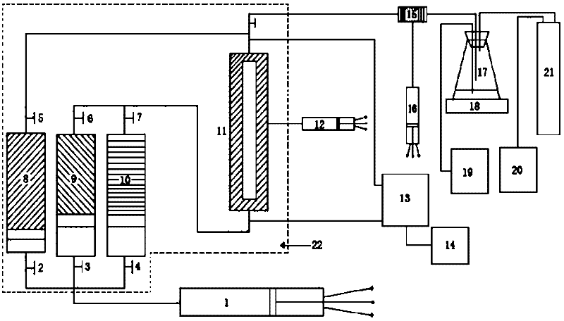 Device and method for determining molecular diffusion coefficient of multi-component gas-liquid system in rock core