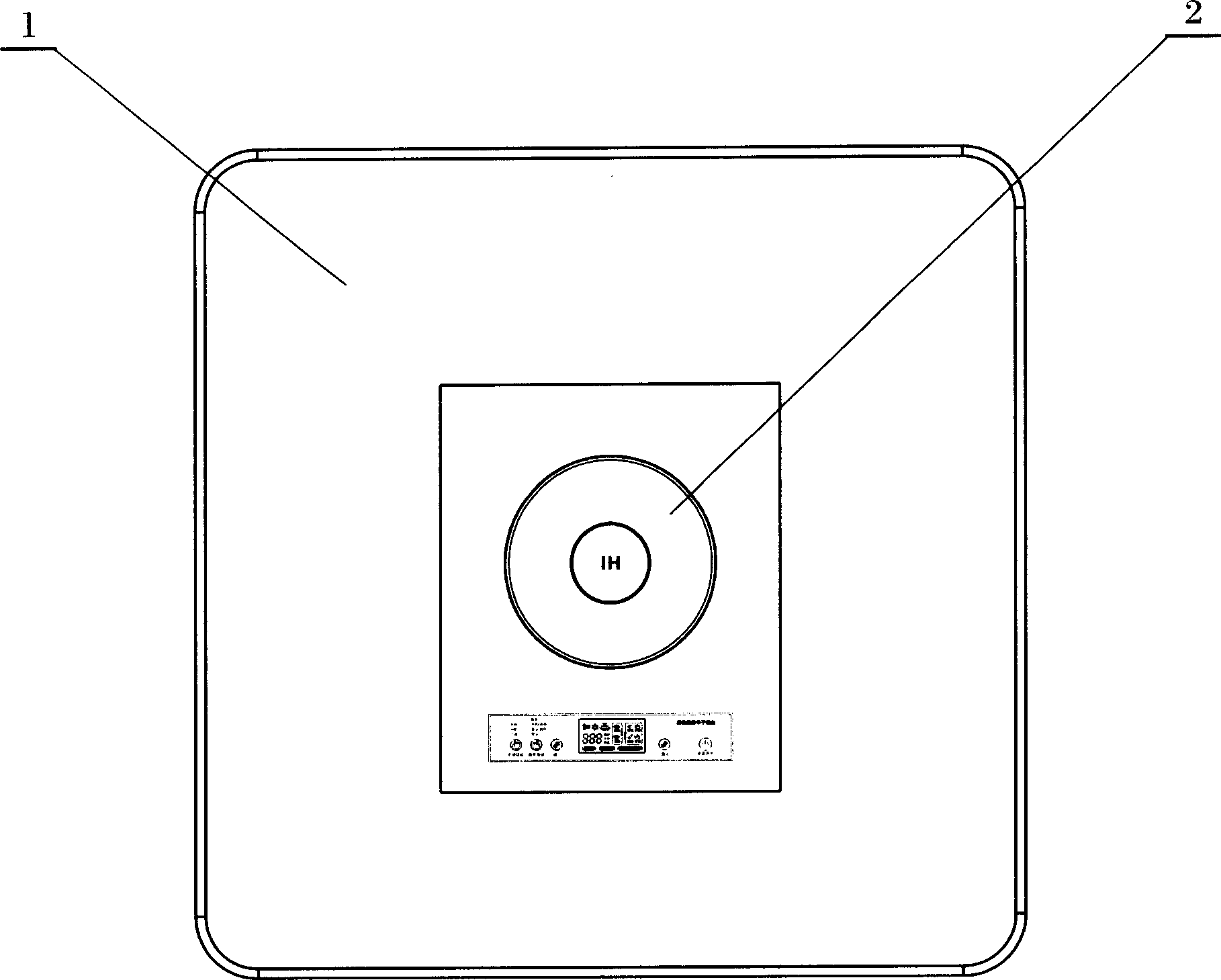 Electromagnetic oven panel structure