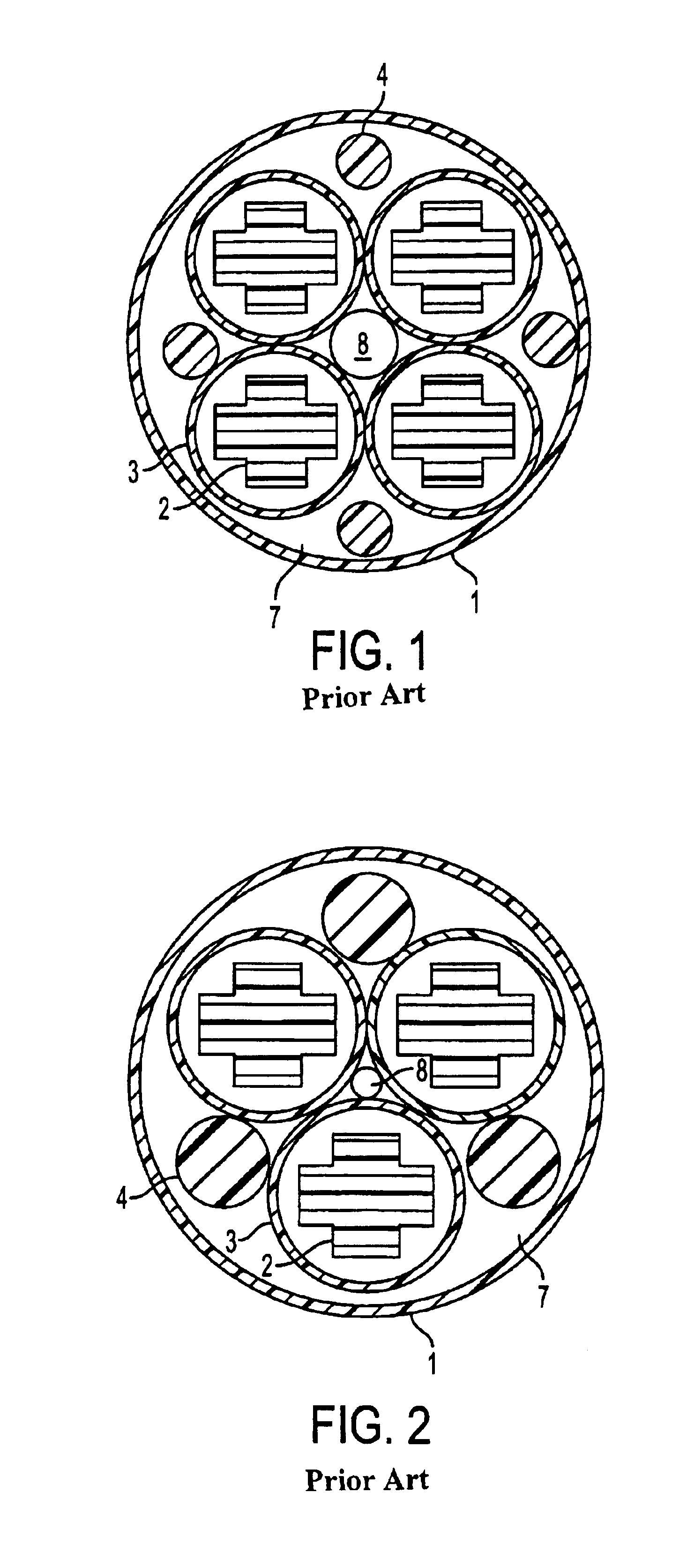 Non-round filler rods and tubes with superabsorbent water swellable material for large cables