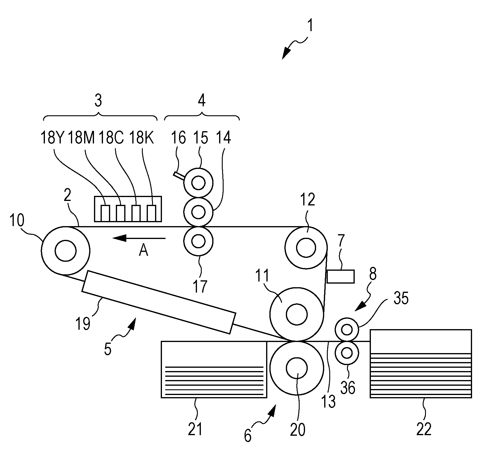 Transfer type inkjet recording method