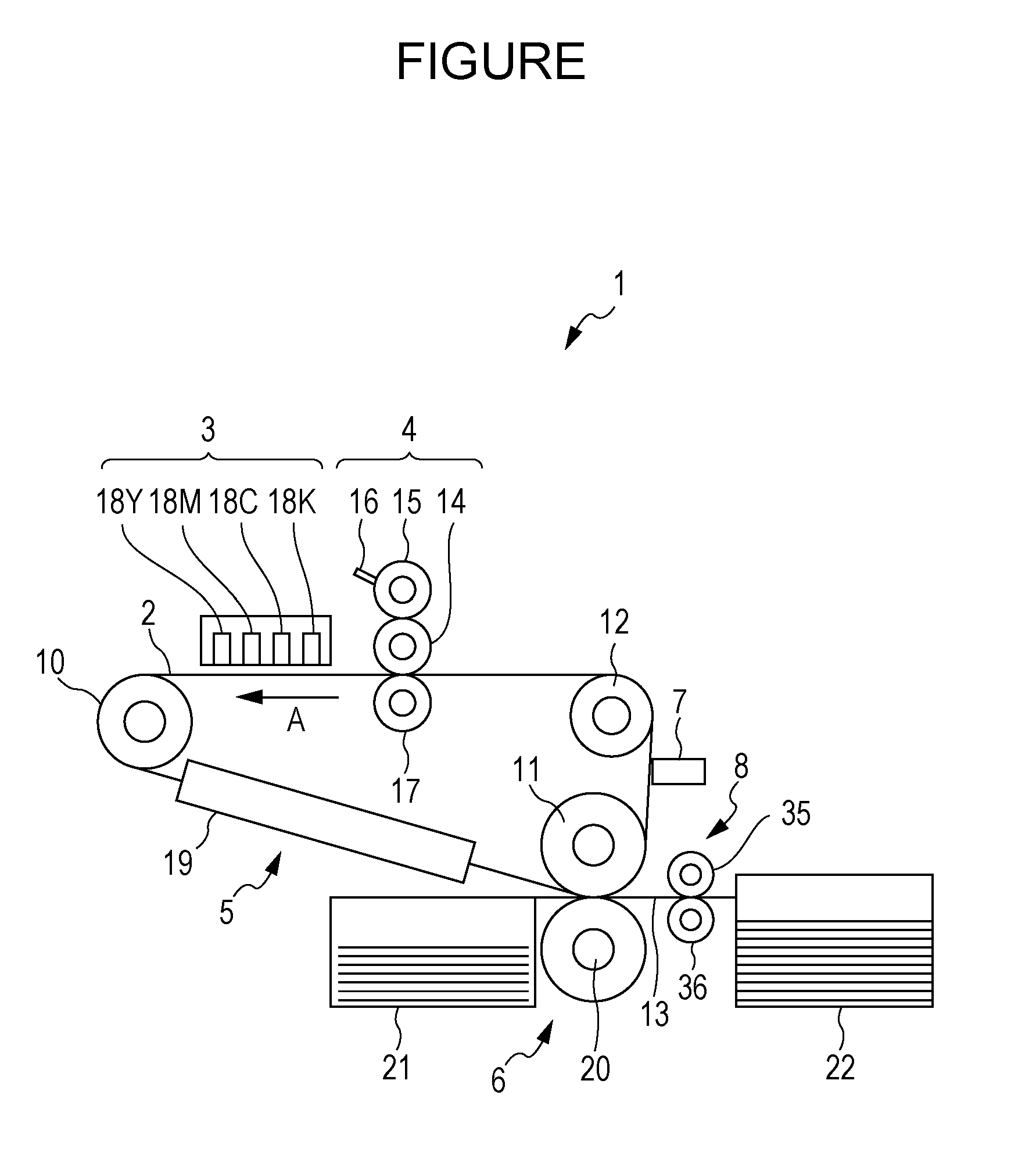 Transfer type inkjet recording method