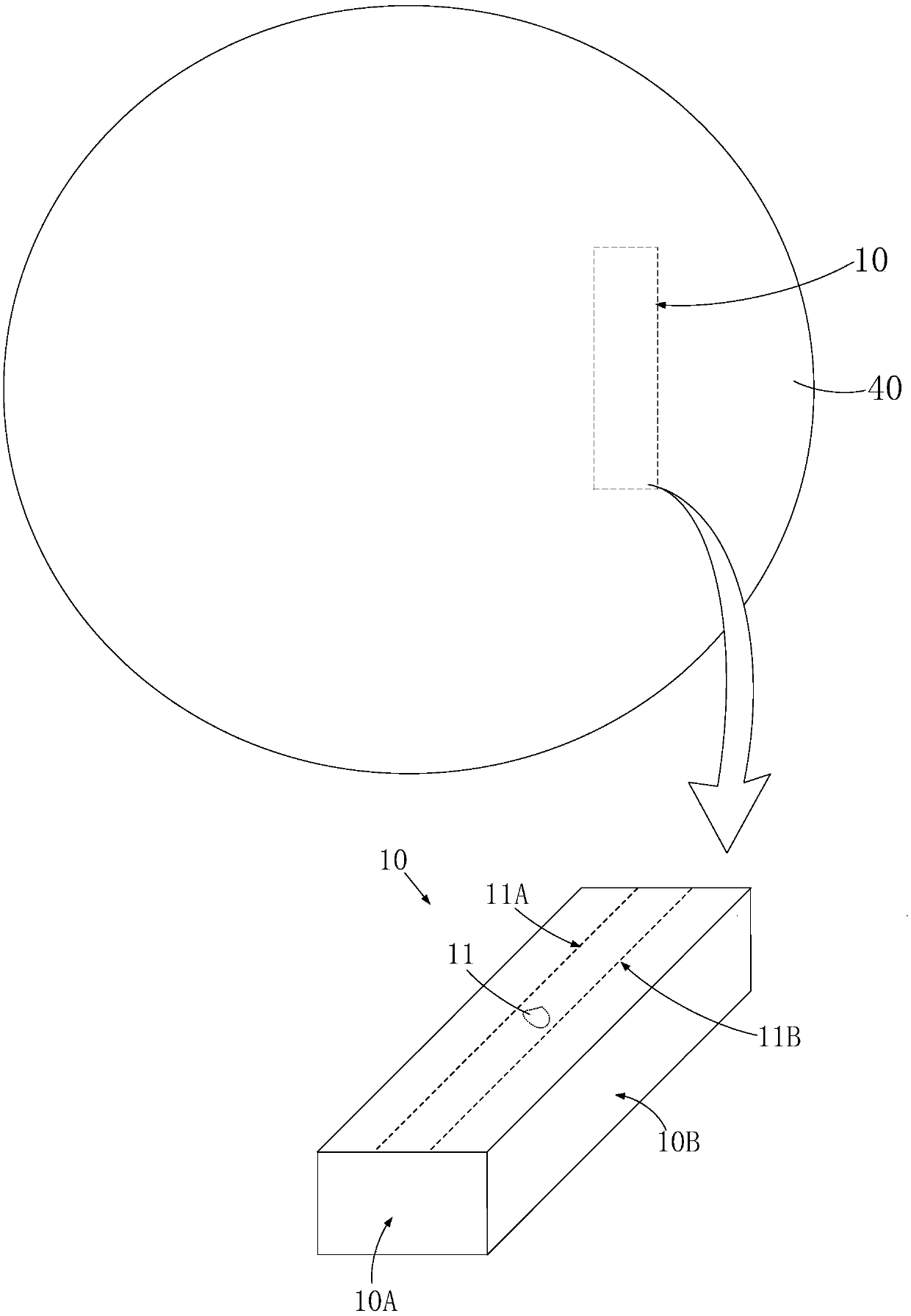 Method for taking physical property fault analysis test piece of semiconductor device