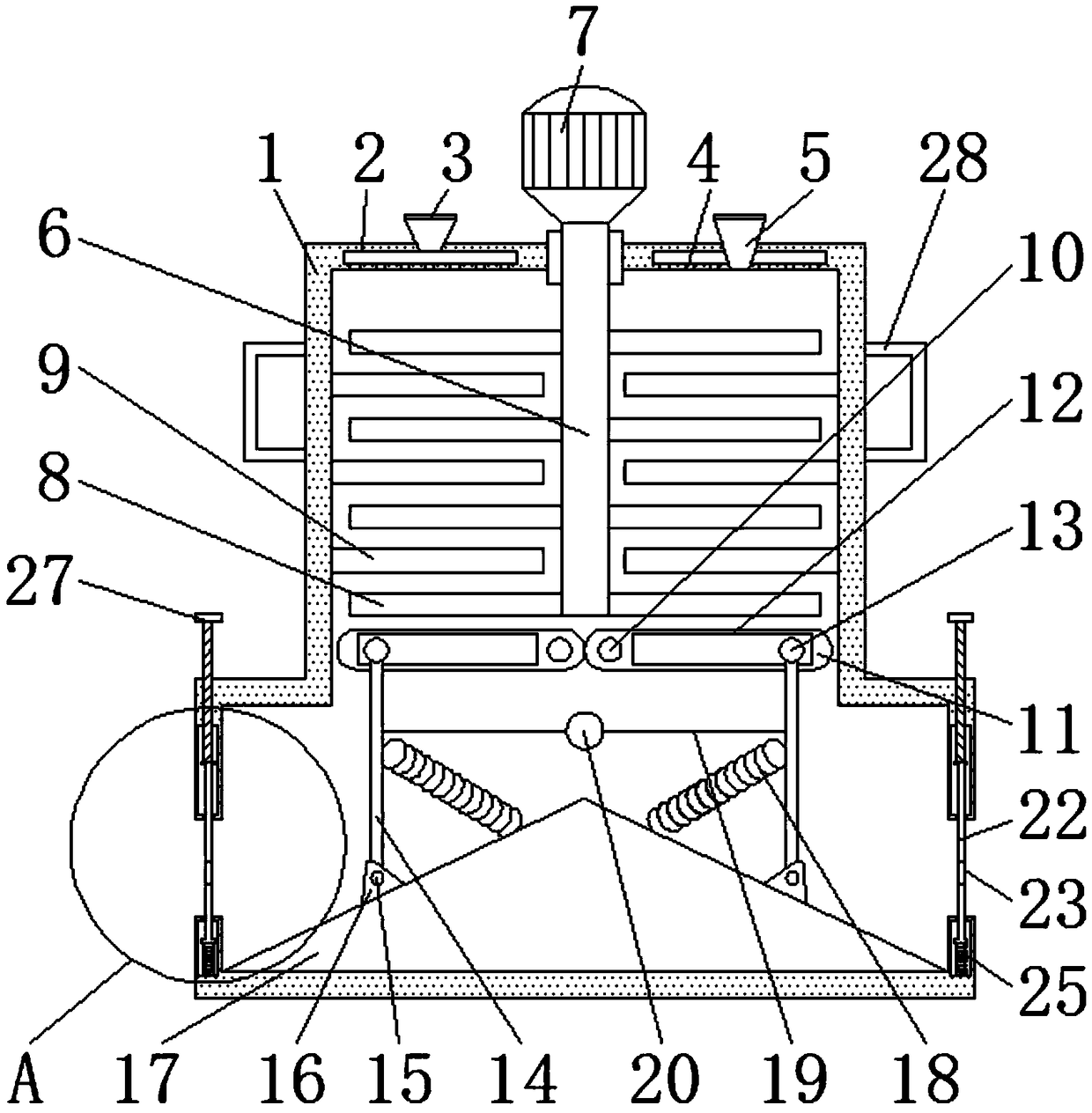 Feeding device for table poultry culture