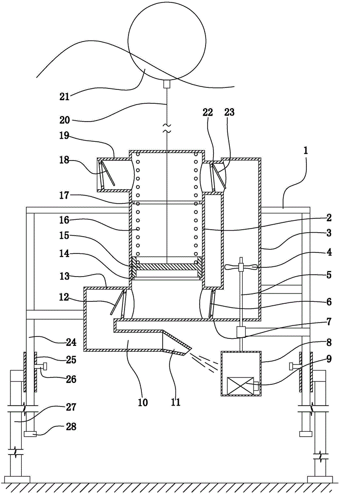 An automatically-rotating type fish reserve monitoring device