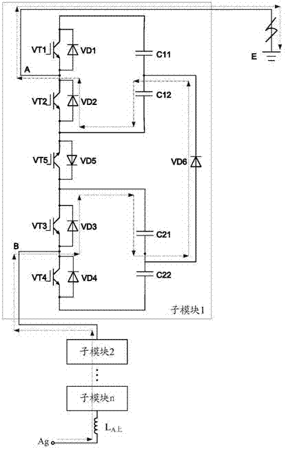 MMC topology structure applied to flexible direct current power transmission