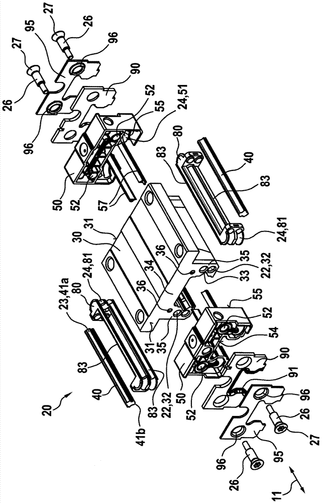 Guide Carriage with a Sensory Layer on the Raceway Insert