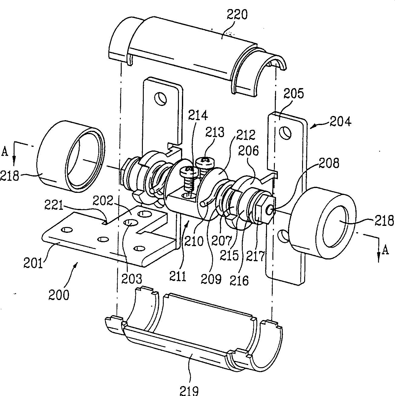 Hinged assembly of liquid crystal display