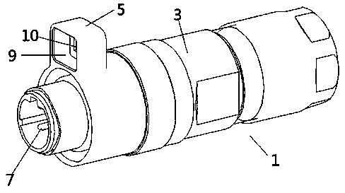 Male end connector and female end connector