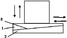 Laser displacement transducer mounting support provided with adjusting and self-calibrating structure