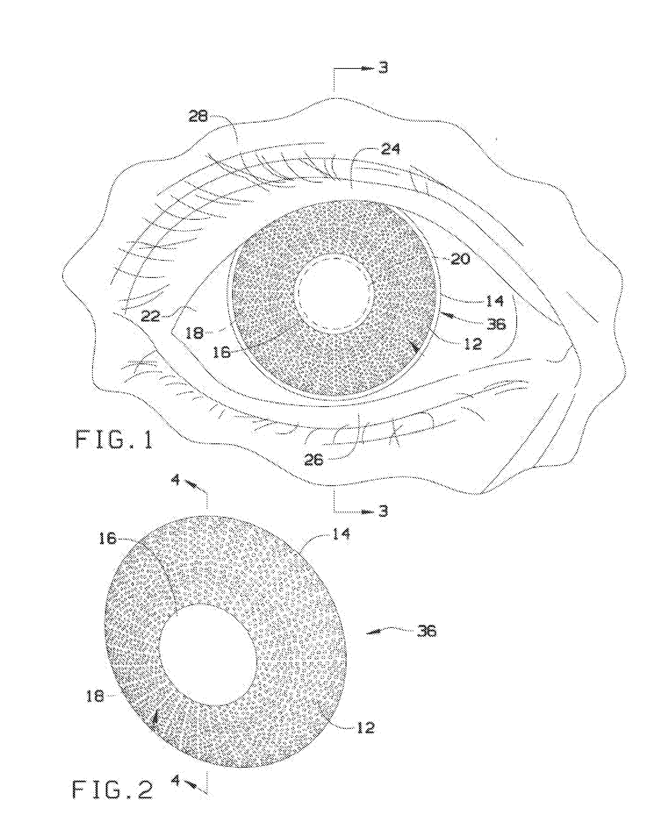 Color changing contact lenses