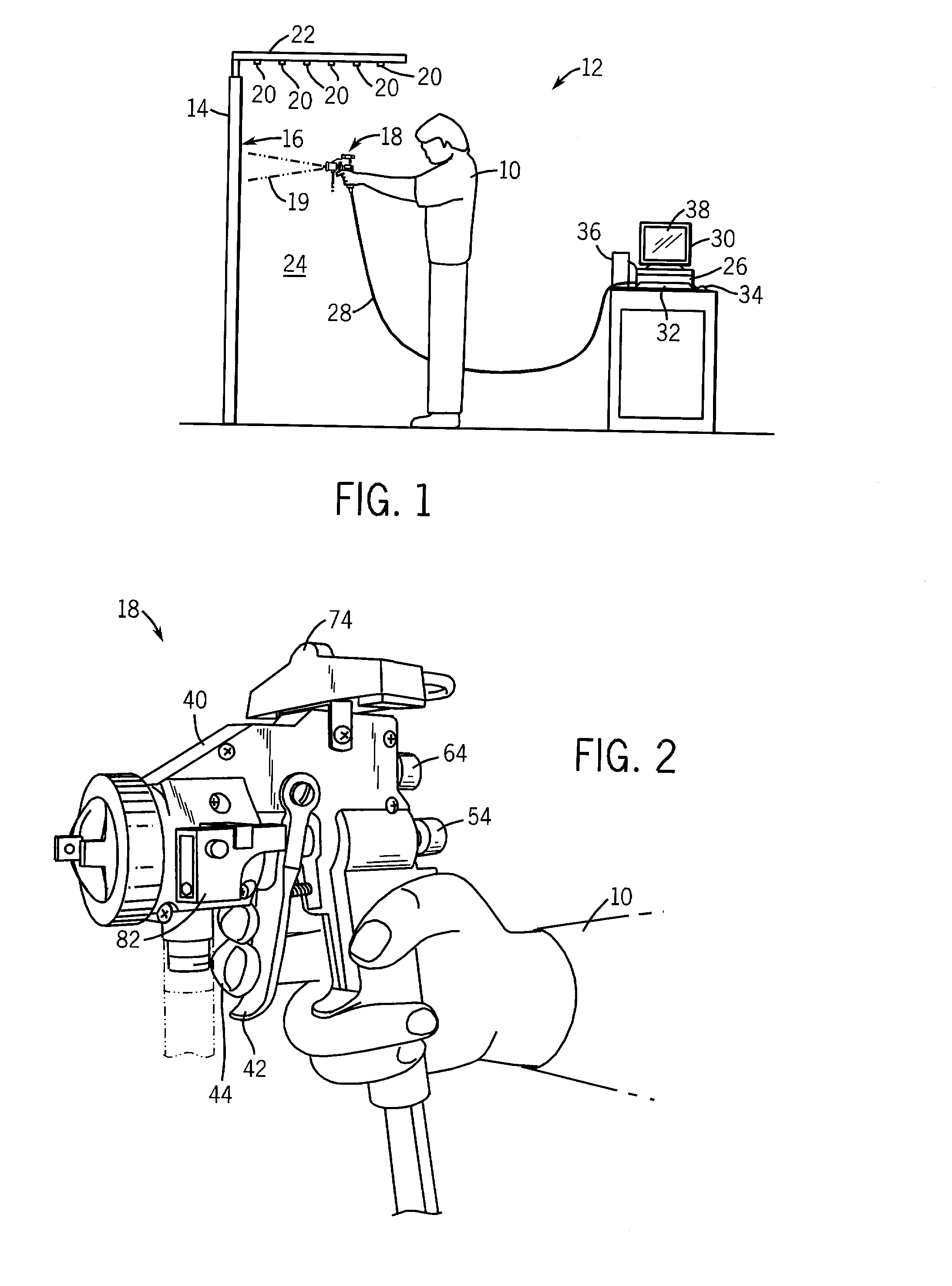 Virtual coatings application system with structured training and remote instructor capabilities