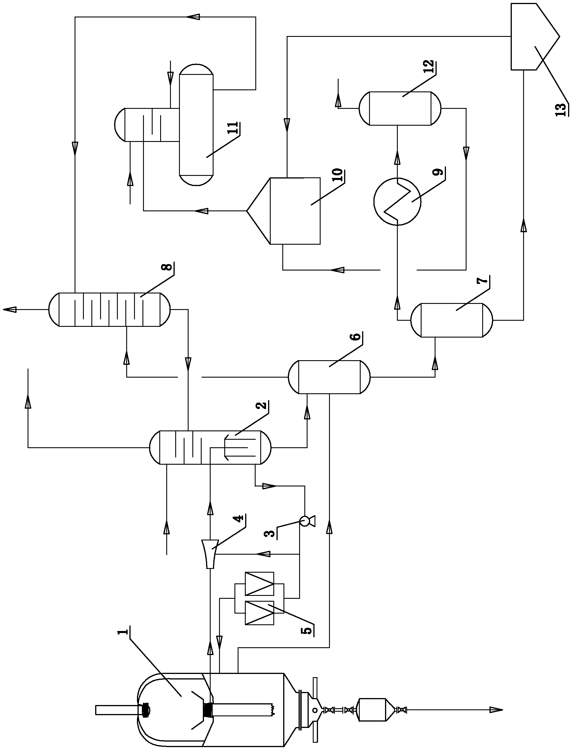 Washing treatment process for synthesis gas