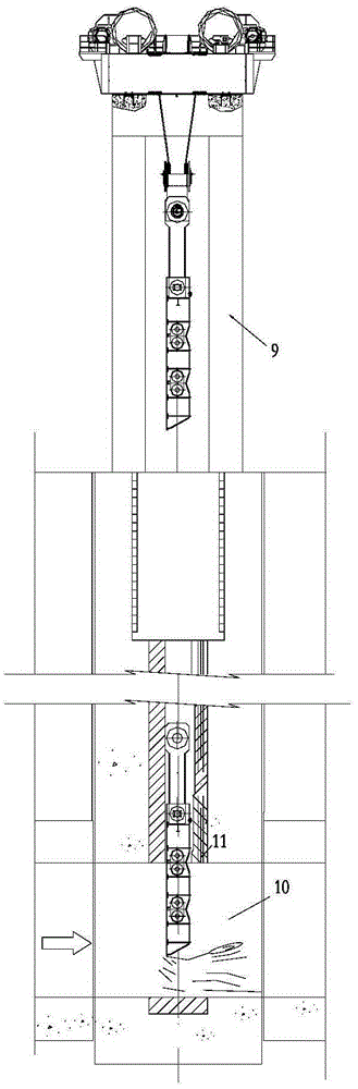 Method for blocking tail gate of diversion tunnel by adopting arc-shaped gate