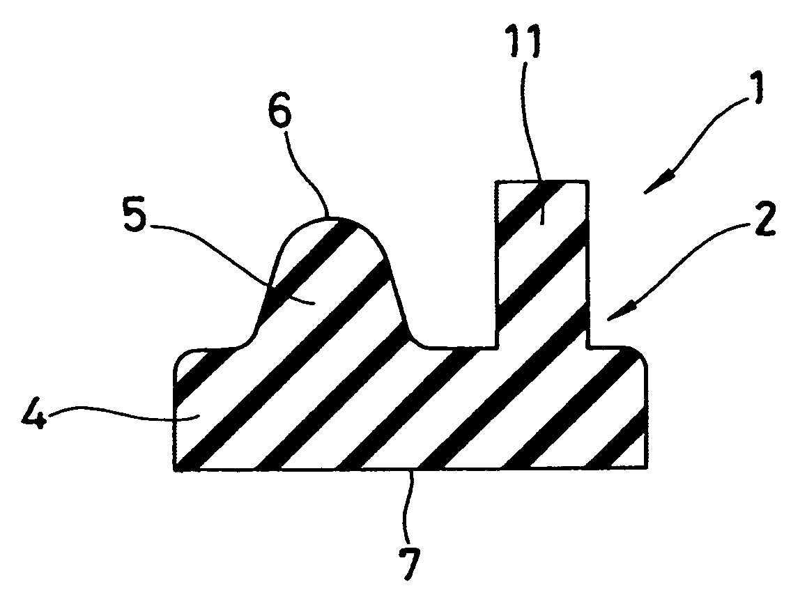 Rubber-like elastic part