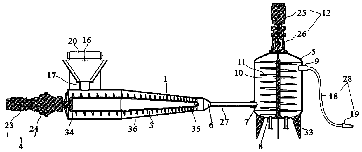 Device for treating and dredging sludge through fluidification and method for preparing plant side slope