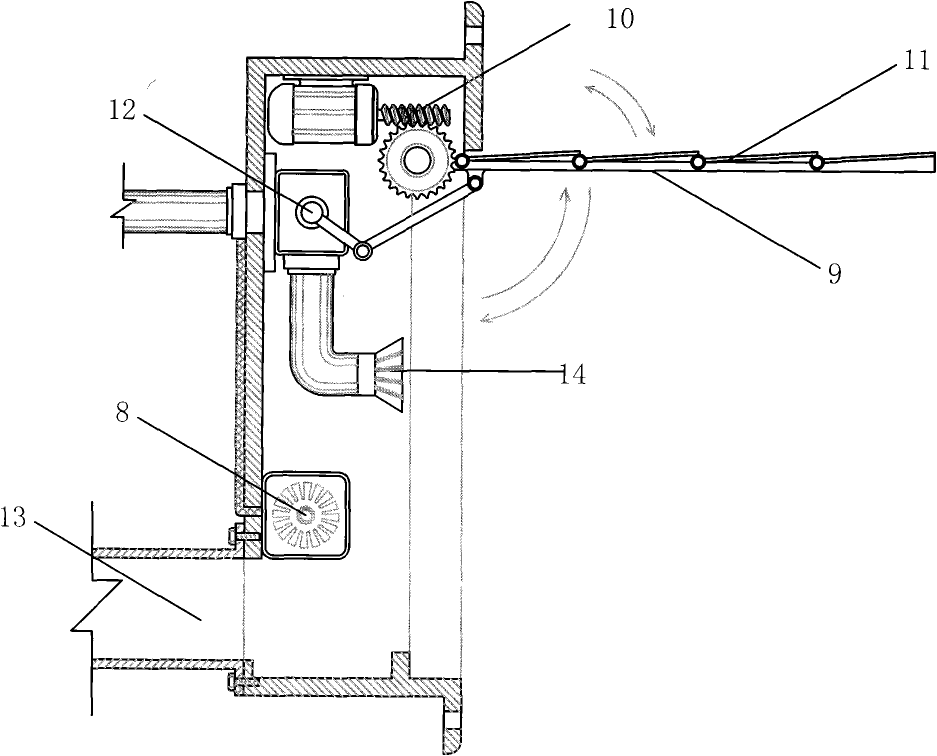 Automatic control extinguishing device for fast sucking, discharging and spraying water