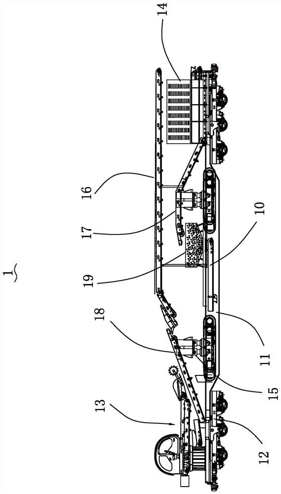 Ballast replacing vehicle set for ballast replacing operation in turnout replacing process