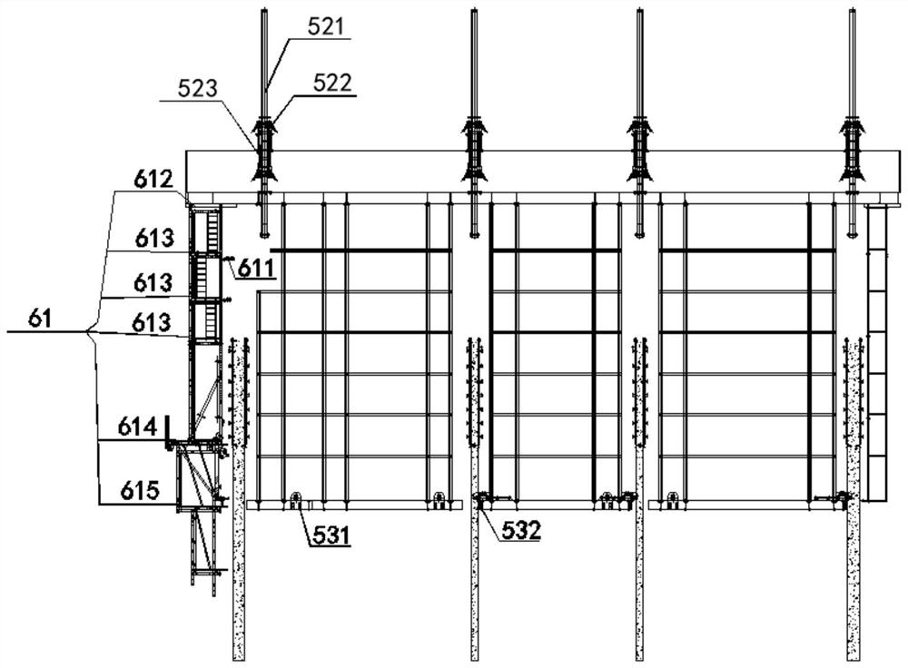 Integral steel platform formwork equipment for inclined wall construction and construction method of integral steel platform formwork equipment