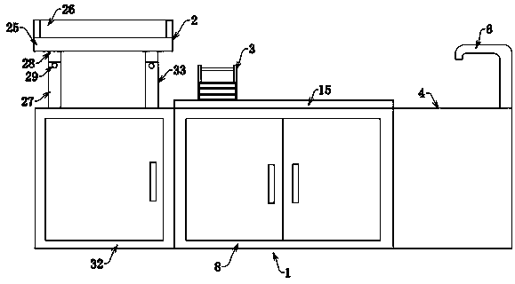 Microorganism sample processing inspection bench