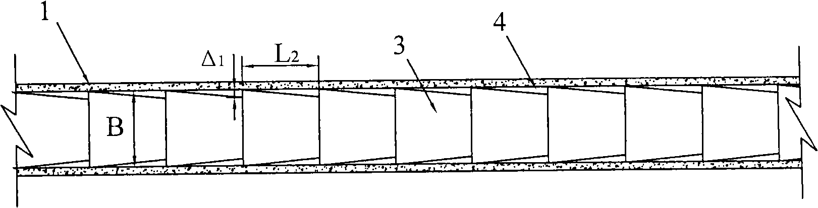 Full section ladder energy dissipater