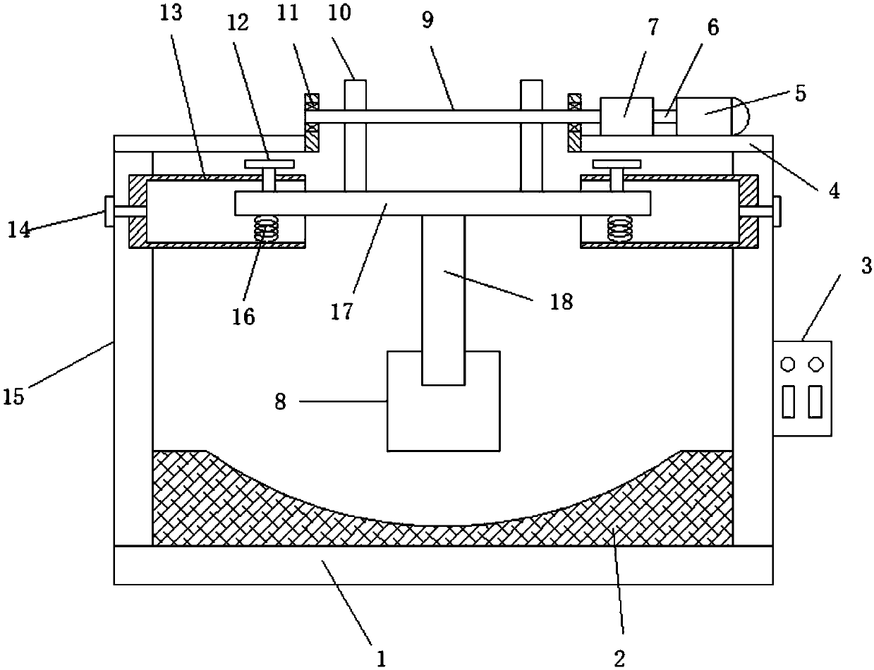 Eggplant seed beating device for agriculture