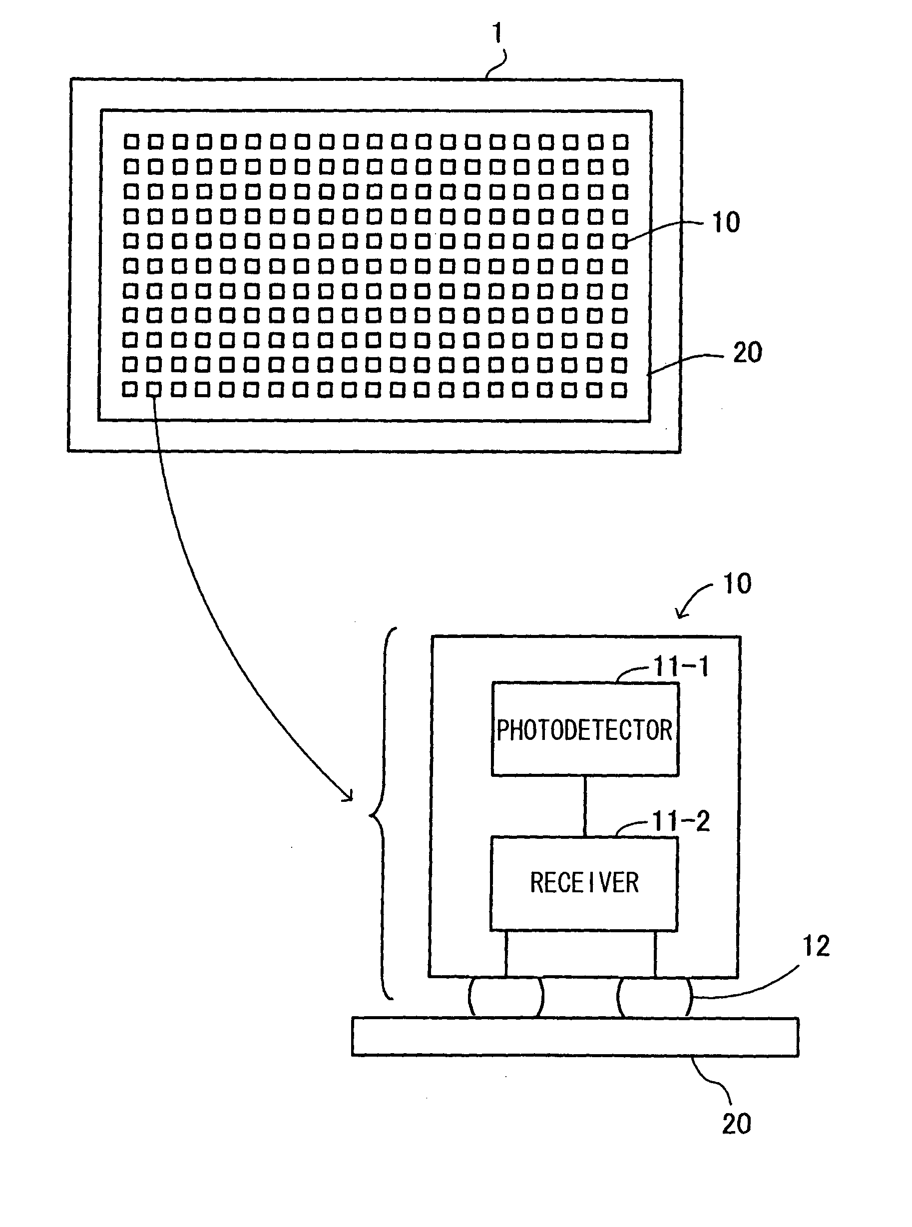 Image pickup panel and image pickup processing system