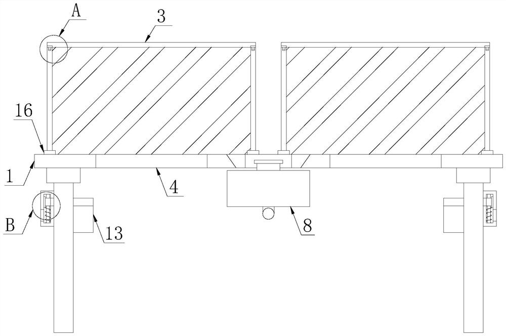 Multifunctional canteen dining table with isolation structure and installation method of multifunctional canteen dining table