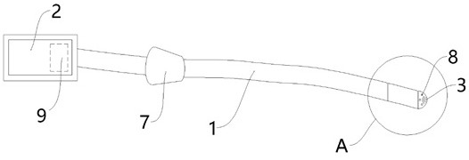 Visual tracheal intubation guiding device