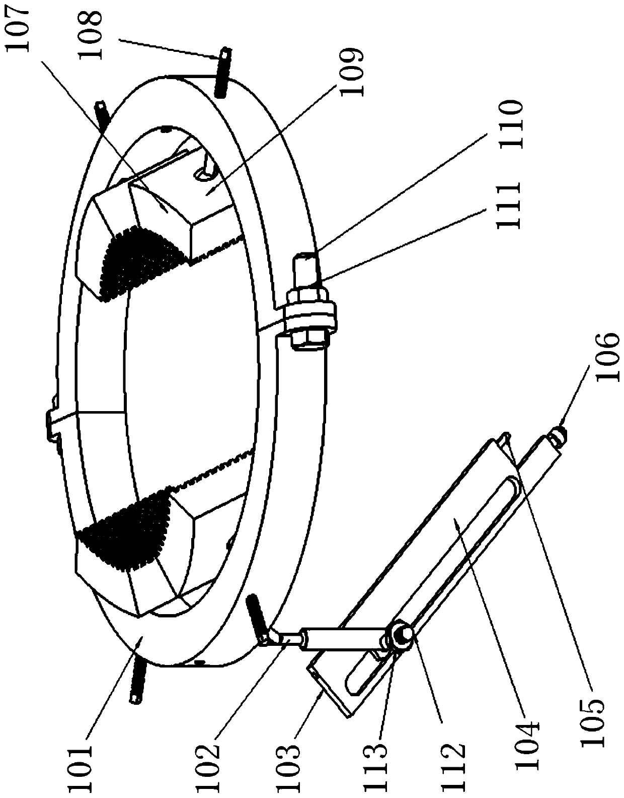 Magnetic memory detection device for welding seam of intersecting pipeline