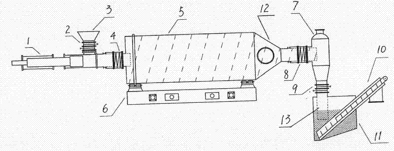 Intermittent type waste rubber cracking device