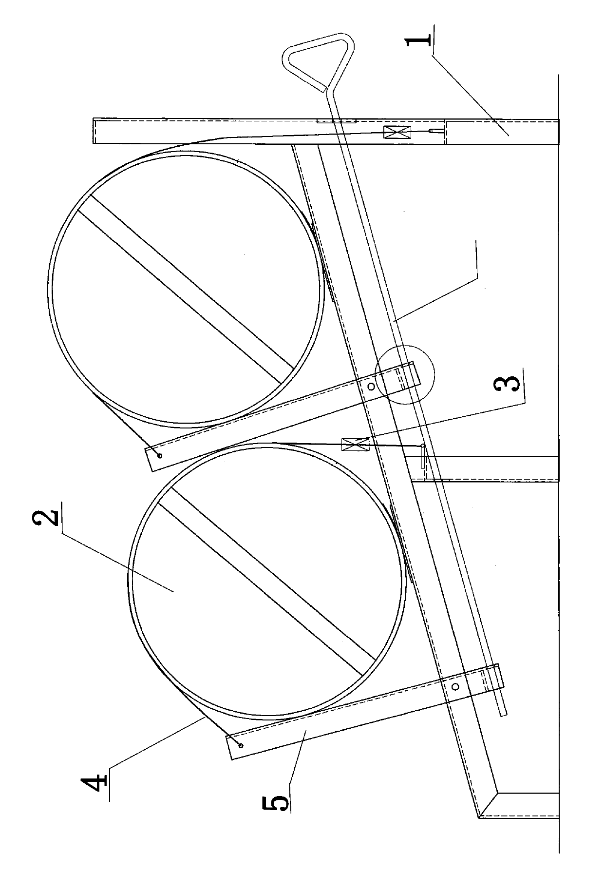 Unexpected slide preventing type double-layer raft frame