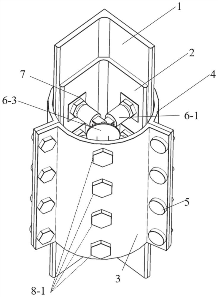 Bolt pressure-bearing embracing type steel angle reinforcing and correcting device for power transmission tower