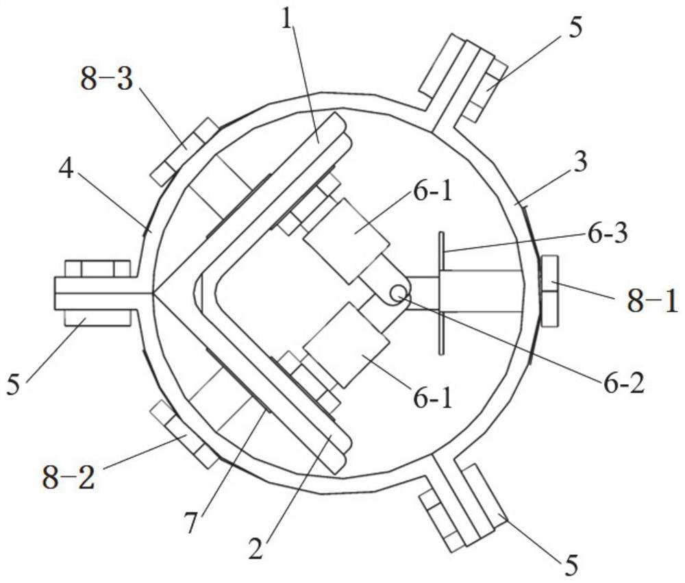 Bolt pressure-bearing embracing type steel angle reinforcing and correcting device for power transmission tower