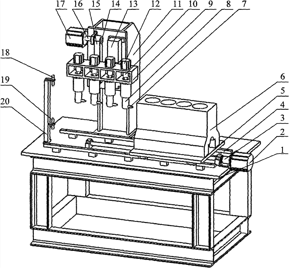 On-line inspection equipment for automobile engine cylinder block