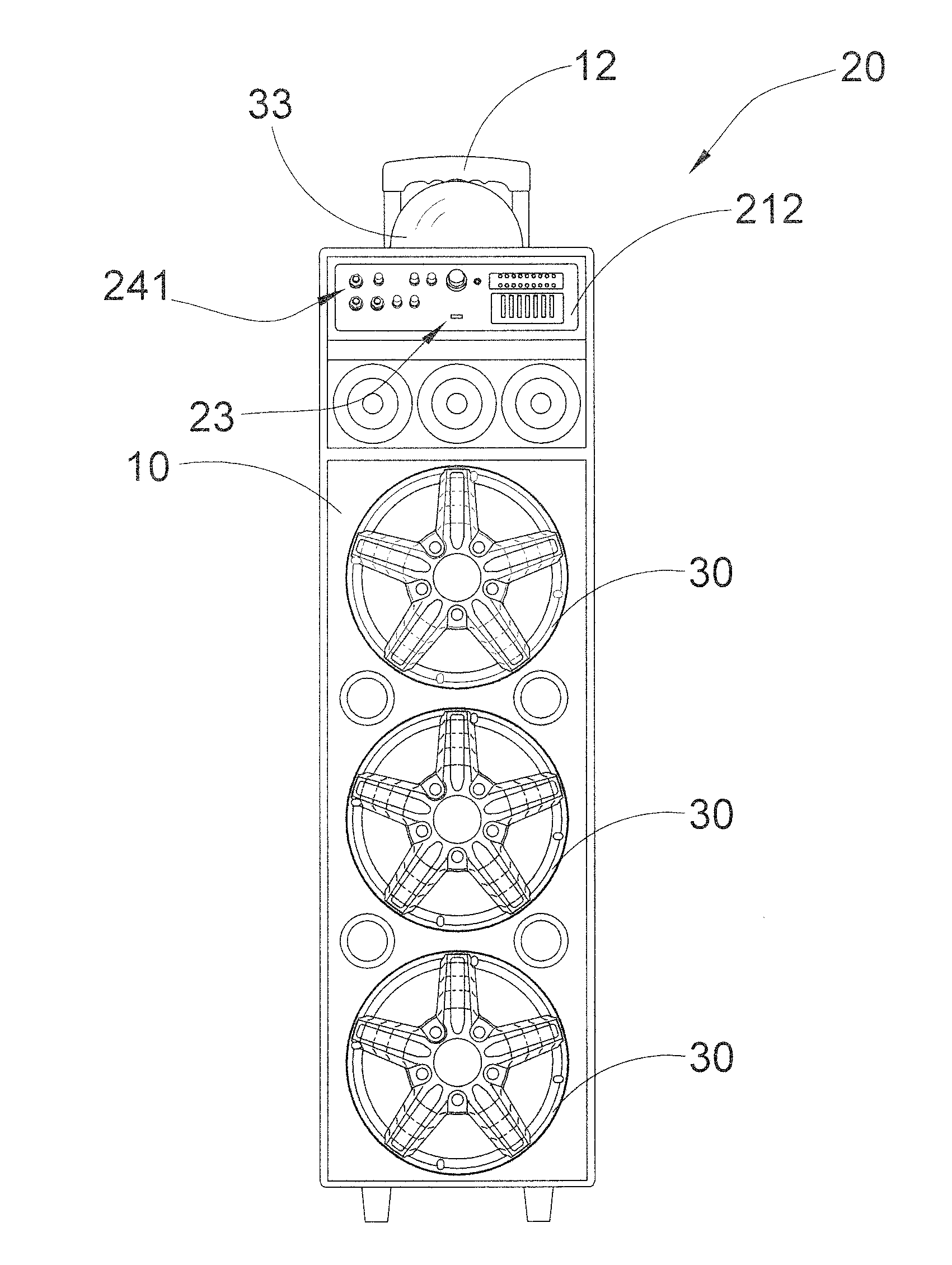 Speaker with Lighting Arrangement