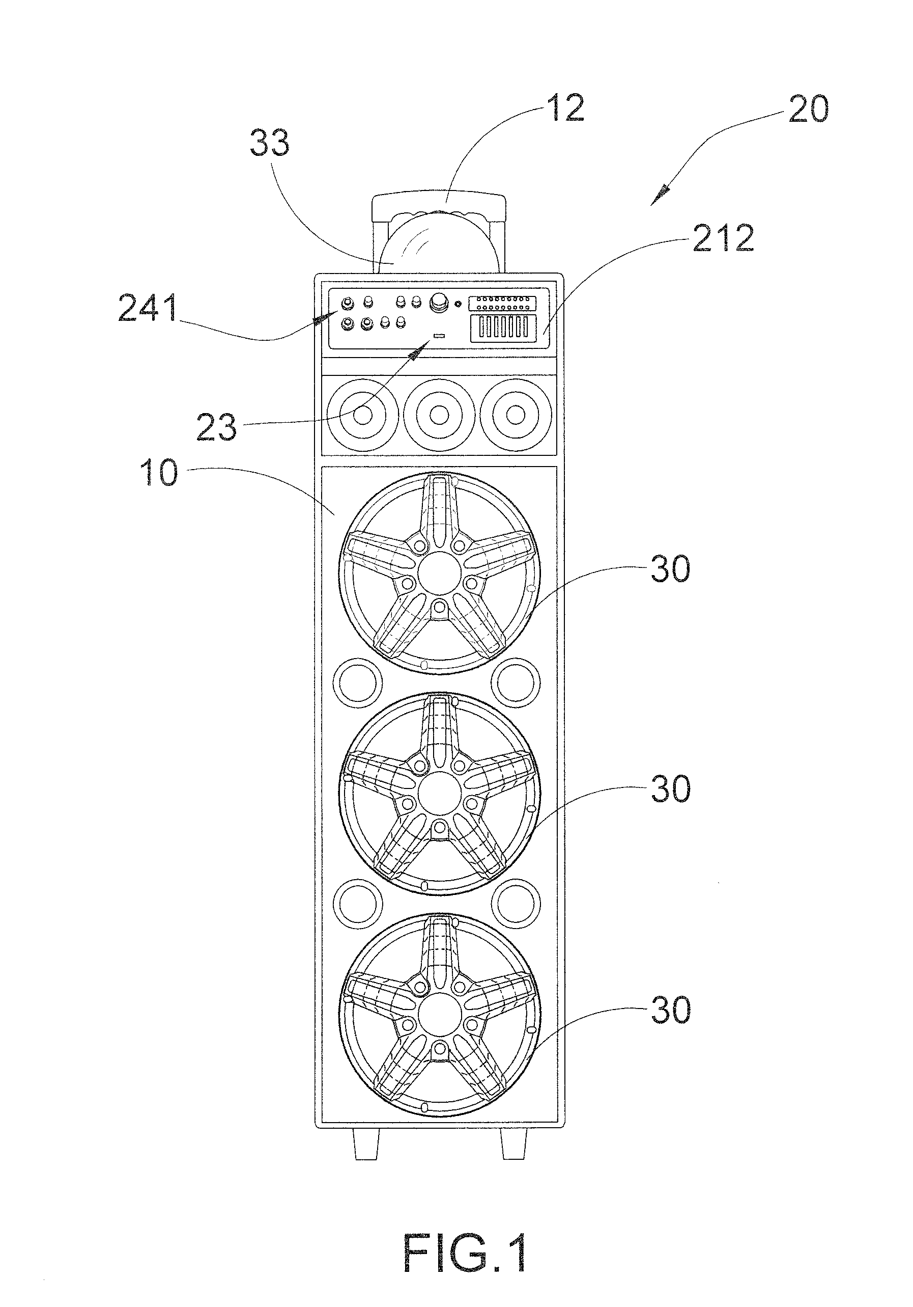 Speaker with Lighting Arrangement