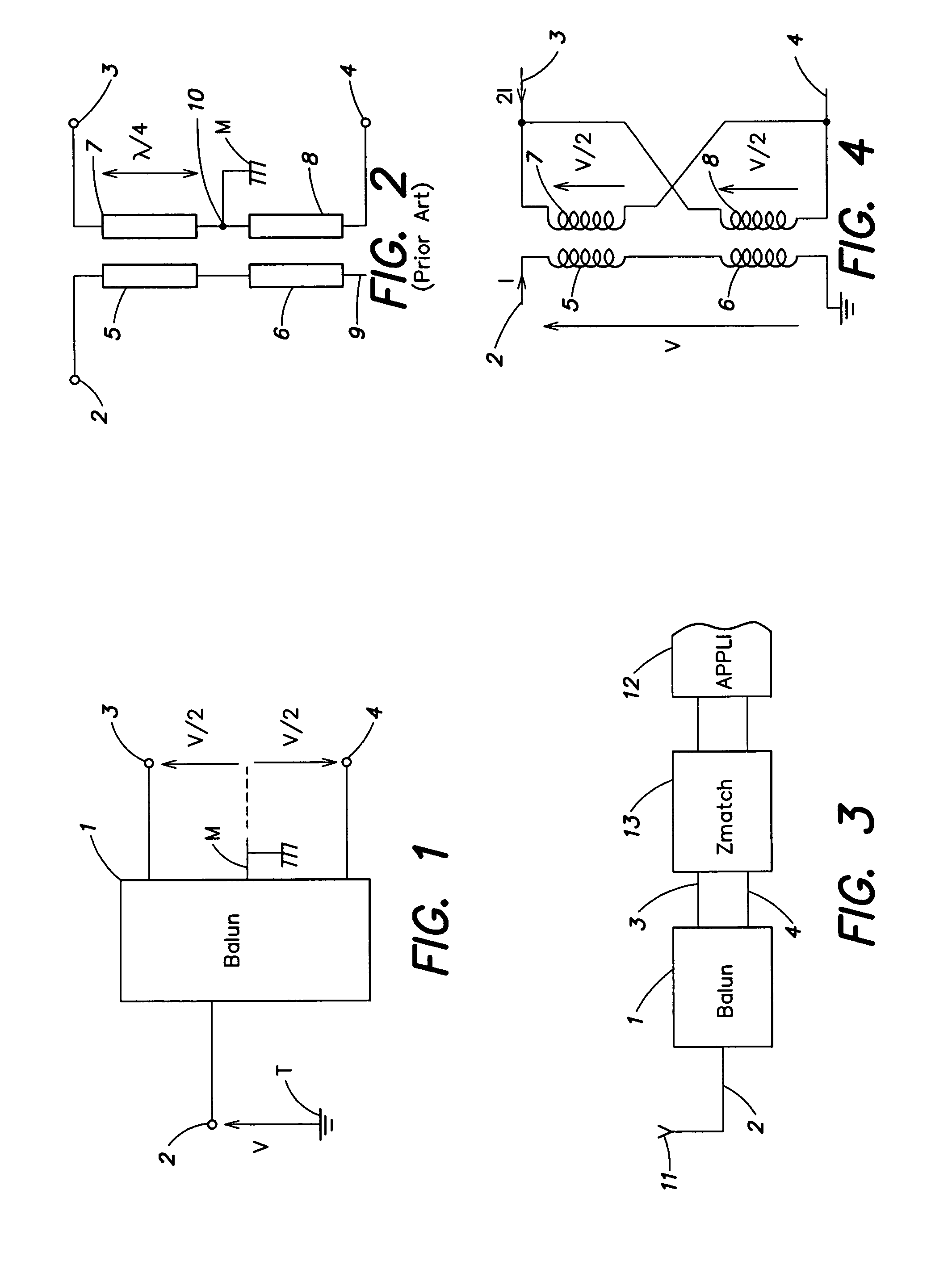 Distributed balun with a non-unity impedance ratio