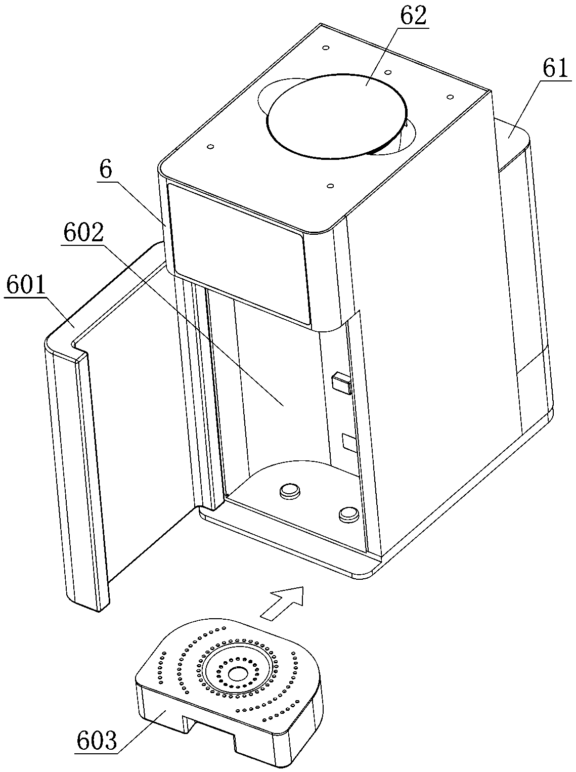 Powder dissolving mixer and mixing cabin, powder dissolving mixing device and control method of powder dissolving mixing device