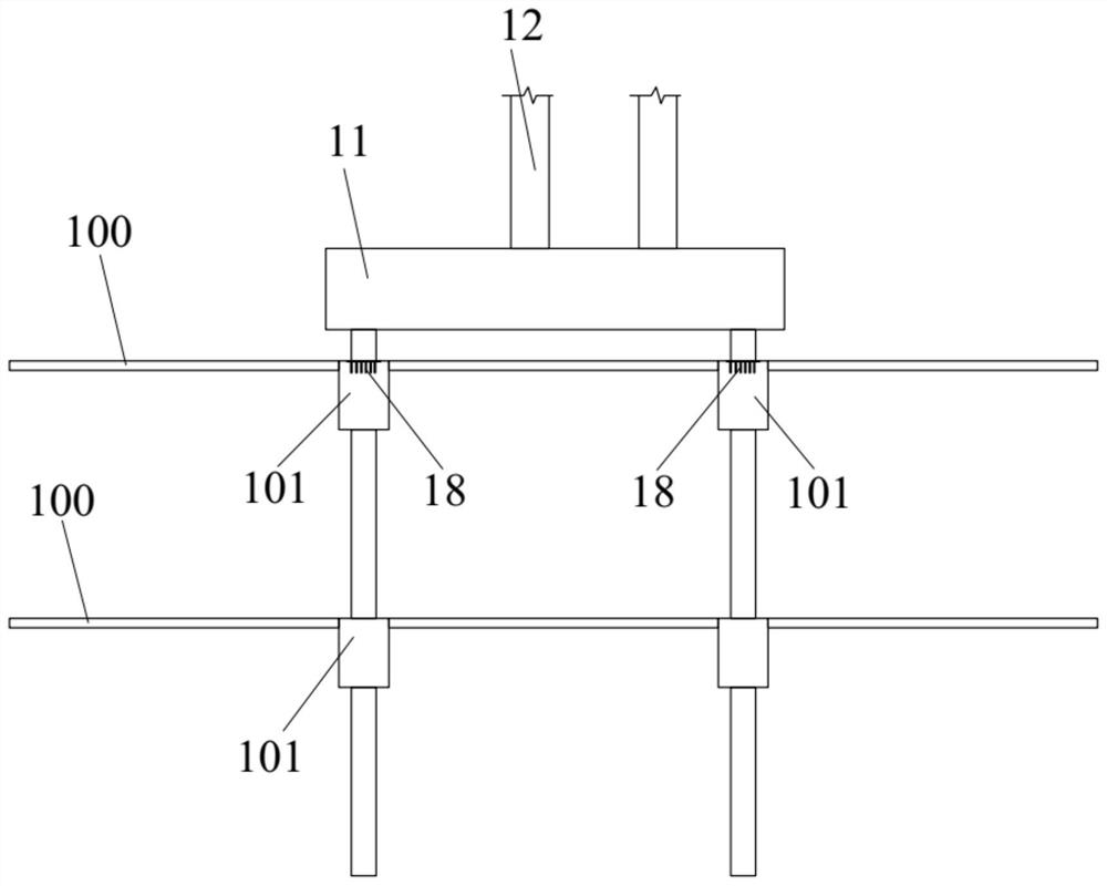 Installation and unloading method for large-span cantilever corridor