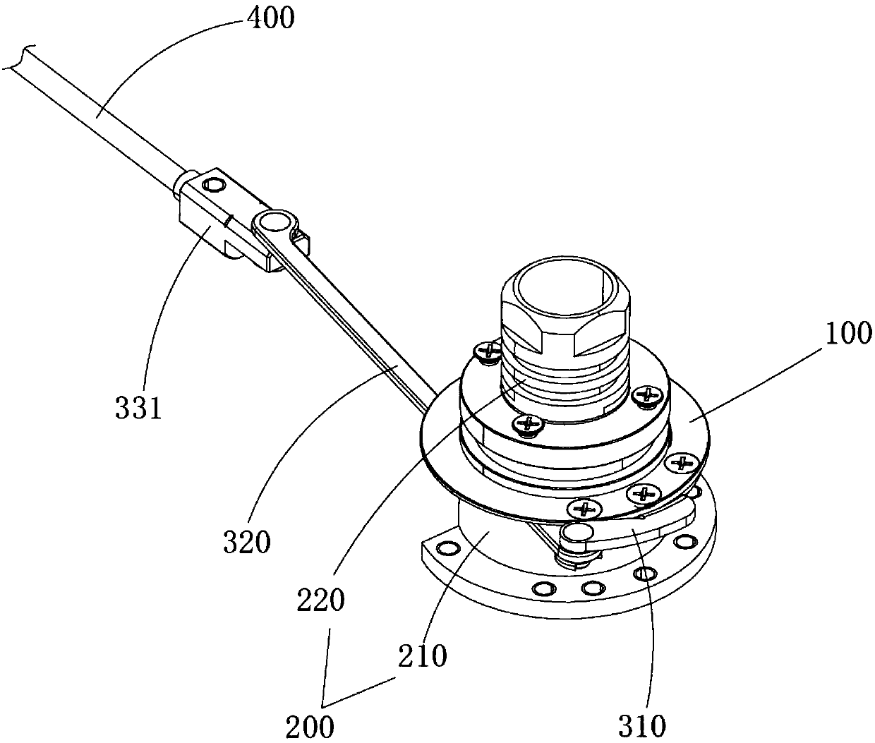 Forceps lifting transmission mechanism and endoscope