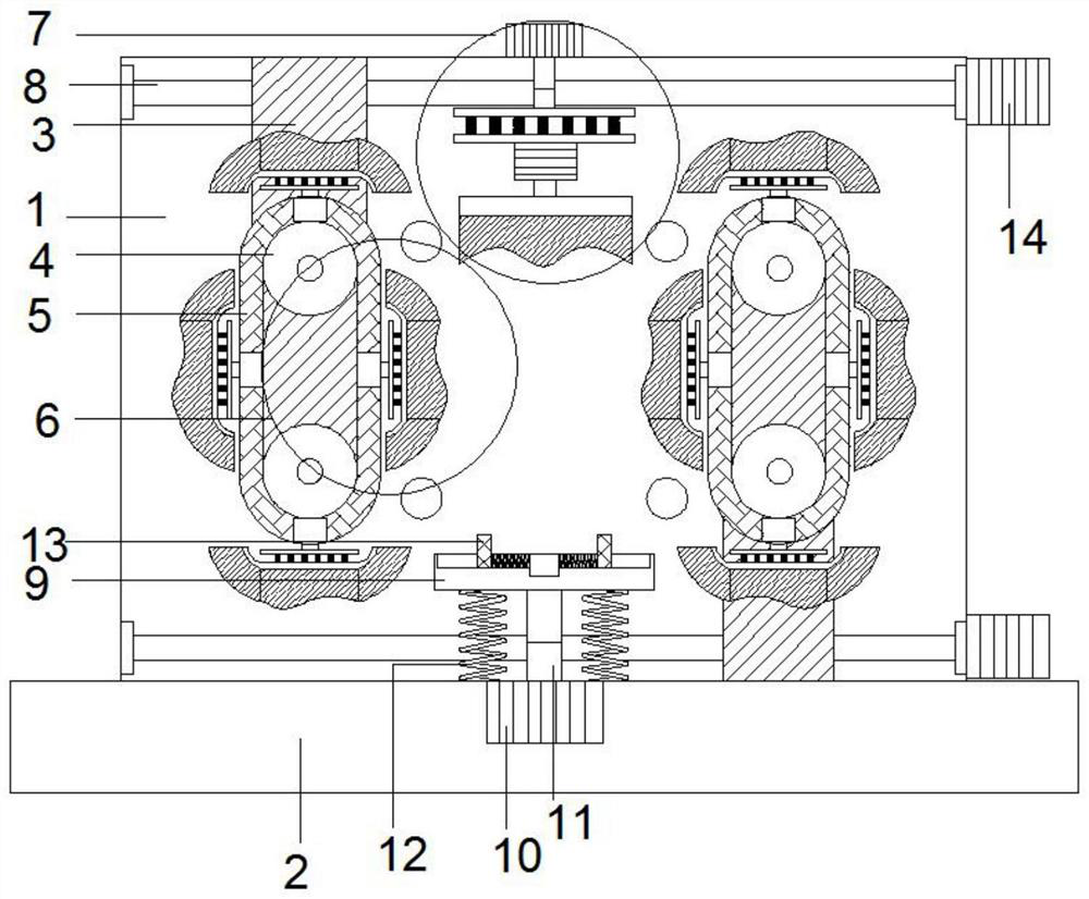 Electric industrial brush device convenient to adjust