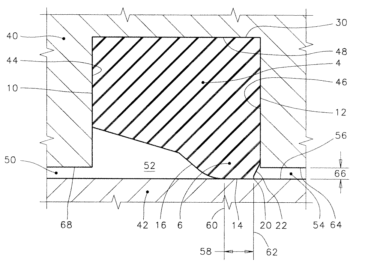 Rotary seal with truncated wave form