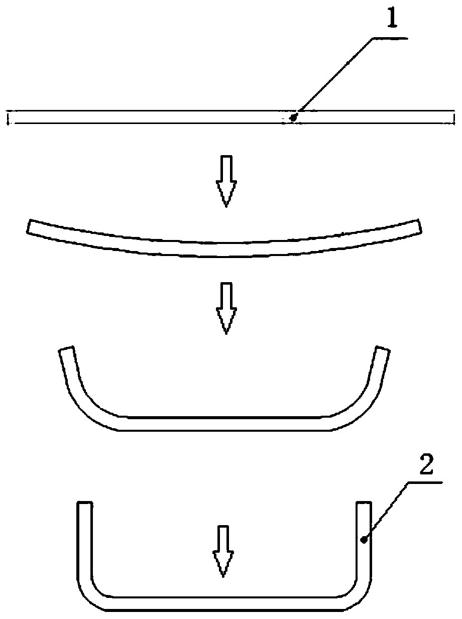 Cold stamping process of heavy-duty off-road vehicle frame reinforcing plate