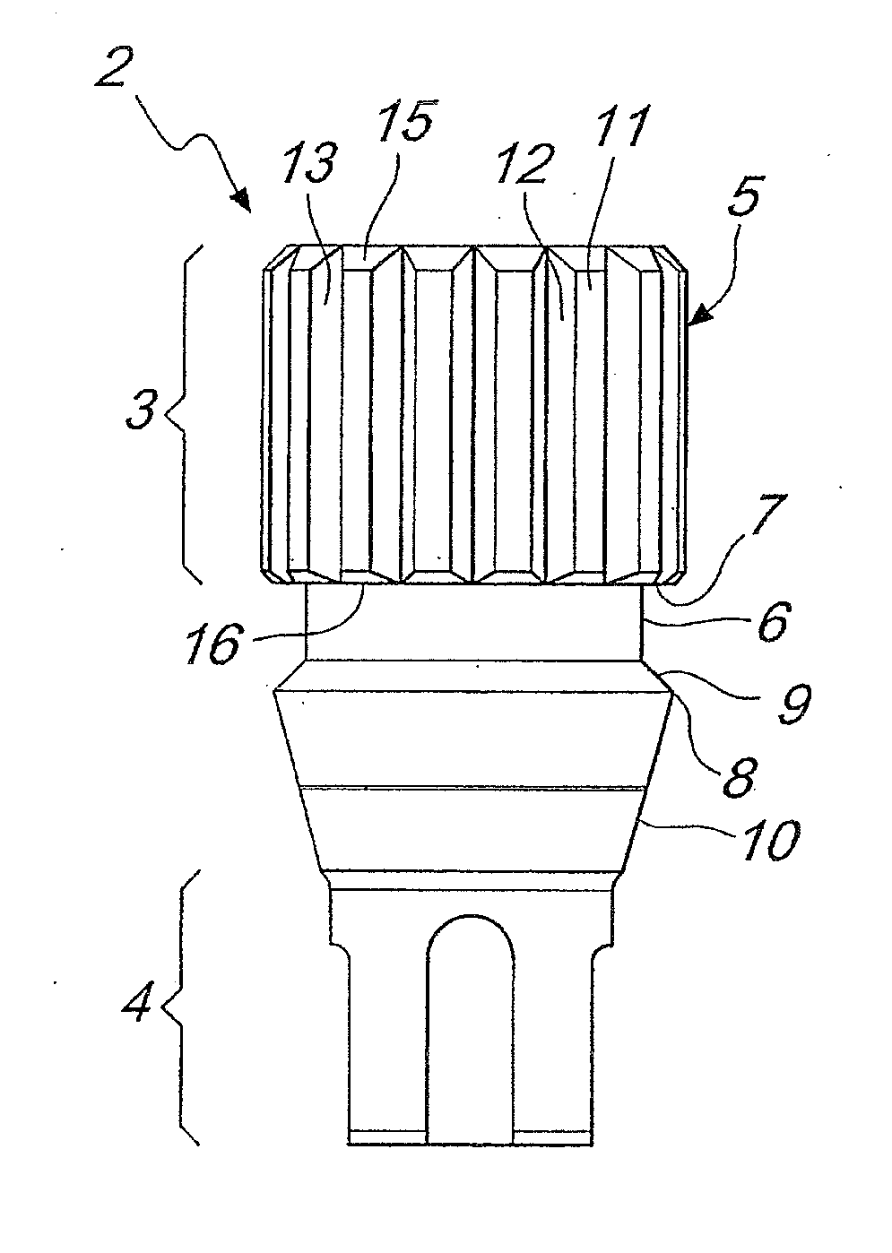 Abutment with inlay for dental implants