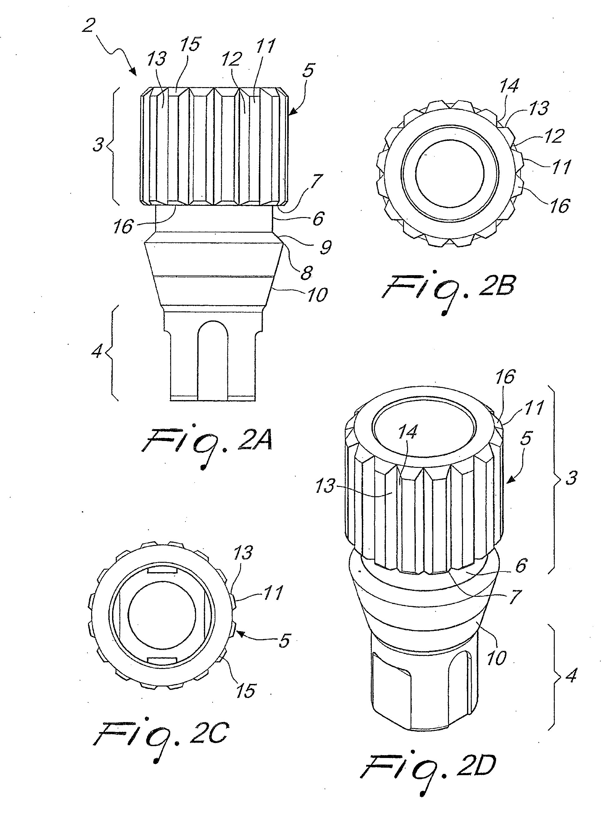 Abutment with inlay for dental implants